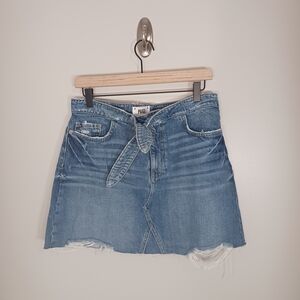 PAIGE Aideen Light Blue Stretch Denim Mini Skirt Western Cowgirl Women's Size 30